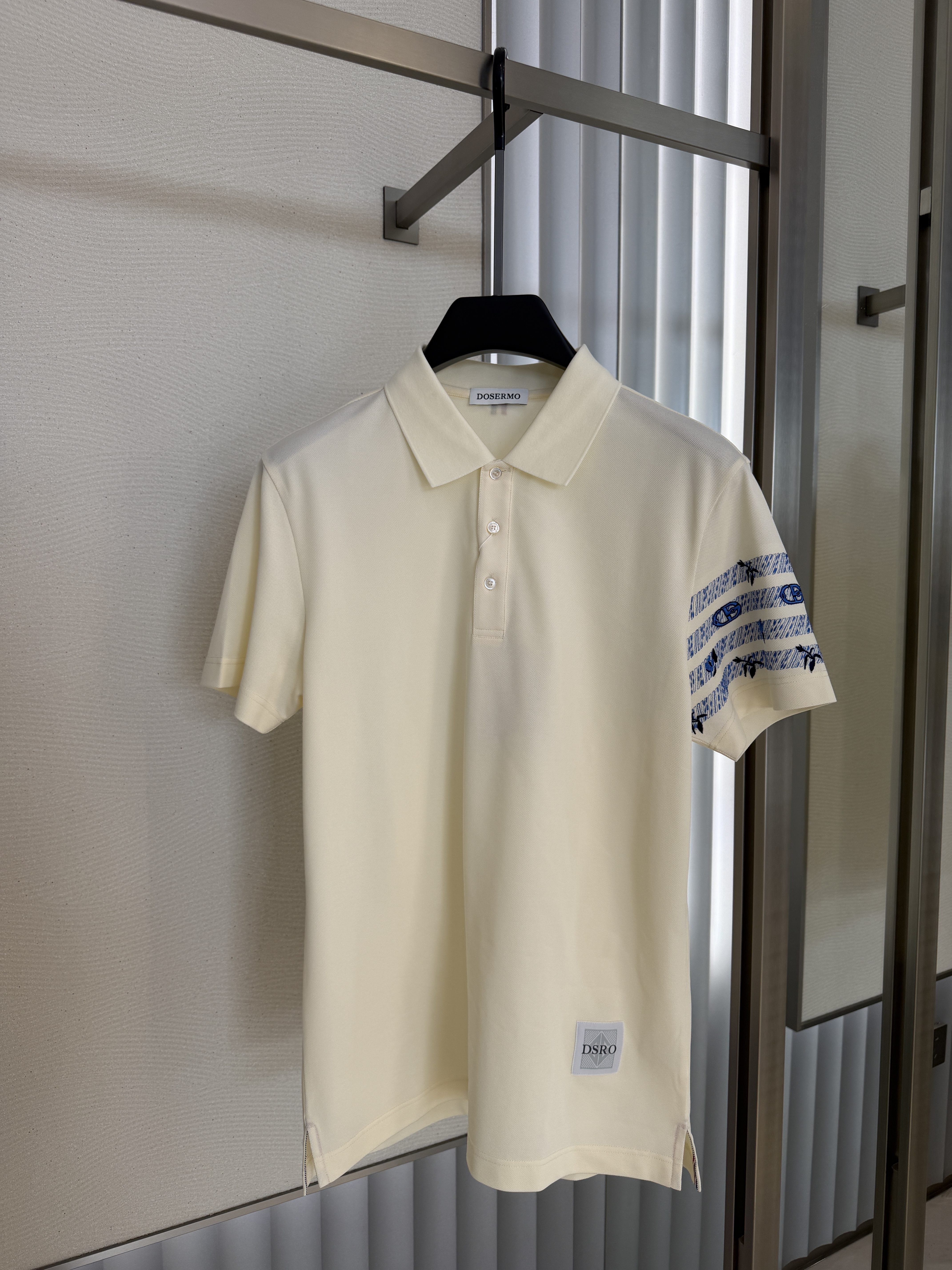 DOSERMO 鼎锋春夏推荐 男士袖口条纹logo刺绣短袖Polo衫663352722