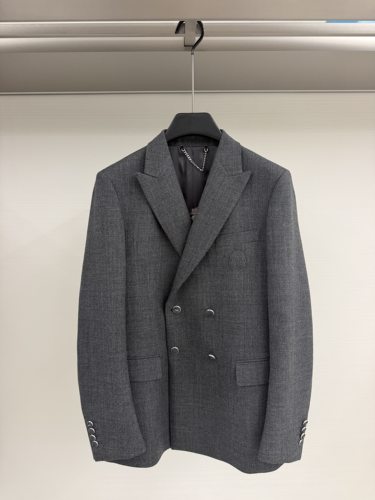 CNC男装26秋冬新款休闲西服绣标单排扣宽松商务外套811H3710BY