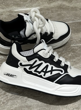 Chishaluo 25秋冬新款 男士时尚字母拼色系带休闲板鞋VL16228A01F