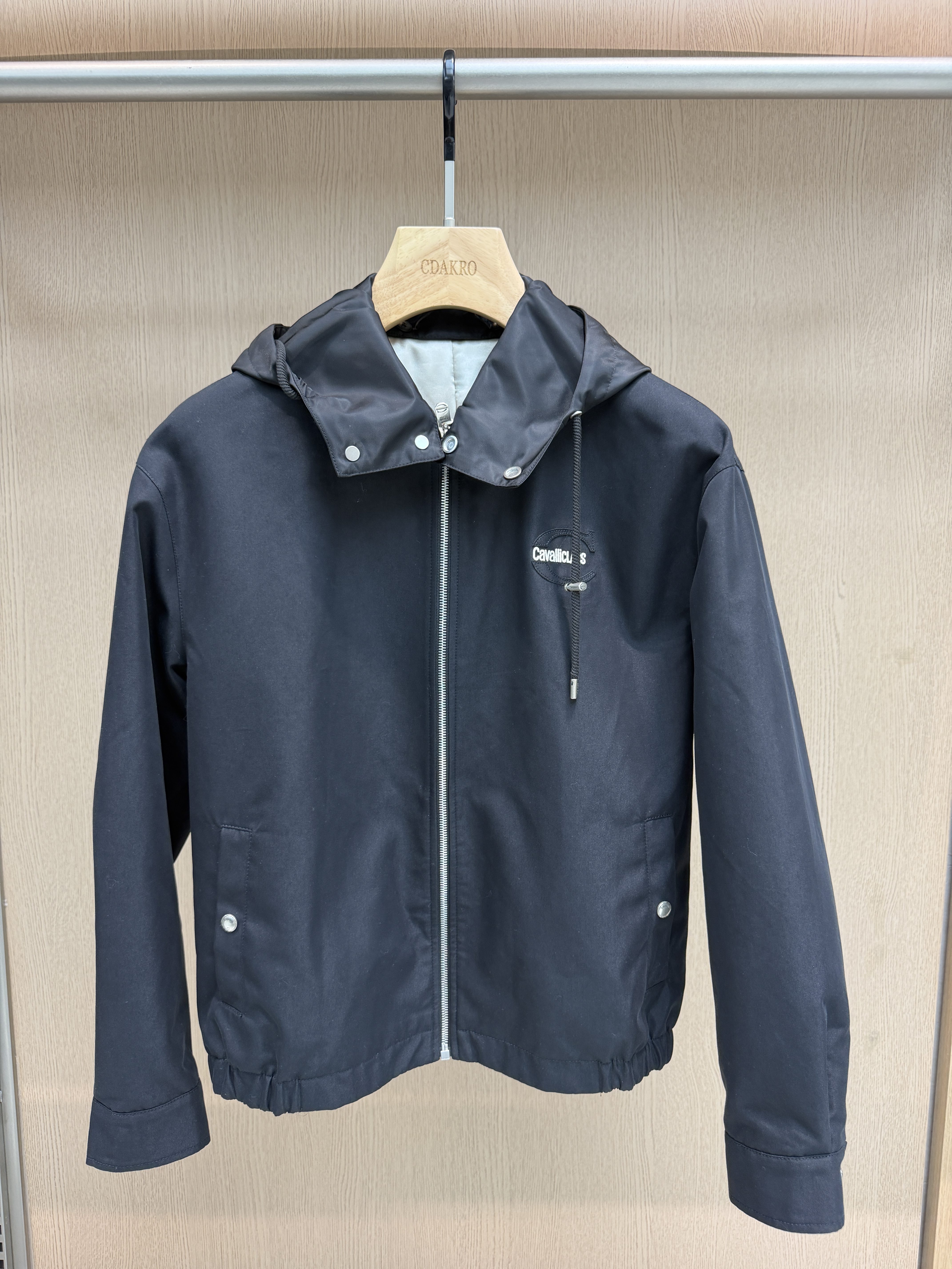 Cavalli Class男装26秋冬新款夹克外套可拆卸连帽休闲CM072F3700