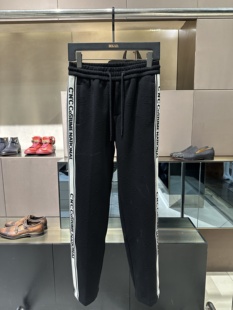 CNC 25秋冬新款 男士字母满印花侧边拼接直筒休闲裤 811G3930AT