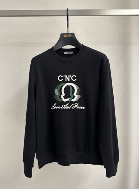 CNC 25秋冬新款 男士时尚字母logo刺绣加绒长袖卫衣 811G364023