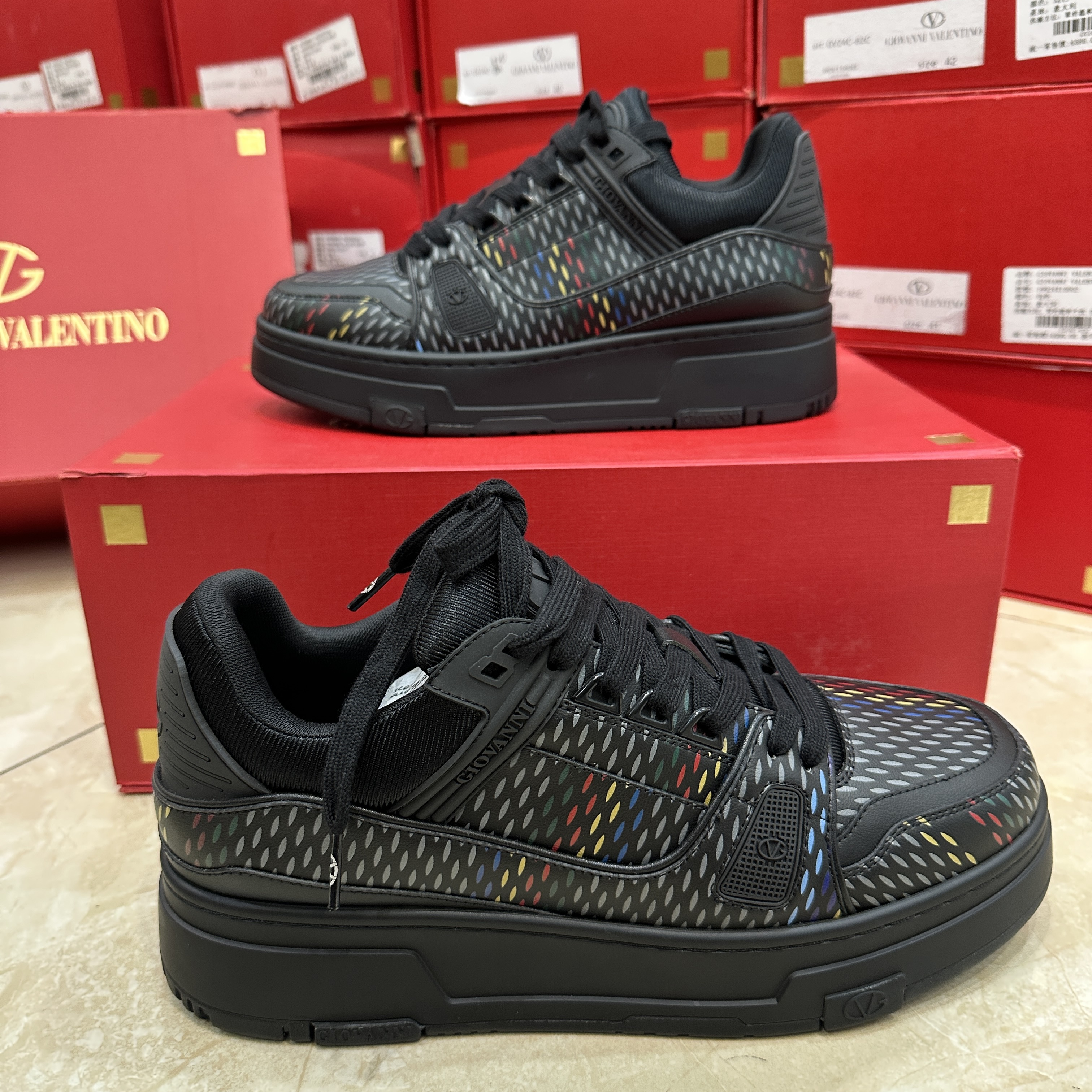 Giovanni Valentino 鼎锋秋冬推荐 男士印花厚底休闲鞋GV24D-16D