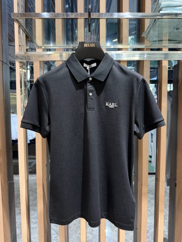 Karl Lagerfeld男装26夏季新款字母刺绣短袖Polo衫1K1G30606026