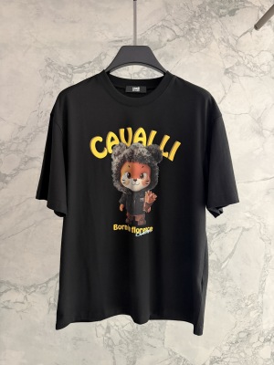 Cavalli Class 26春夏新款 男士卡通字母印花短袖T恤CM022F2390