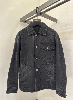 John Richmond 25秋冬新款 男士休闲翻领牛仔外套 JUHBAJ200786