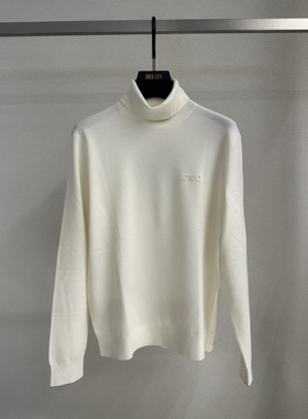 CNC 25秋冬新款 毛衫简约胸前字母刺绣高领长袖毛衫 811G352017