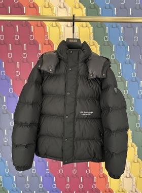 John Richmond 25秋冬新款 男士字母印花连帽羽绒服 JUHBAY030535