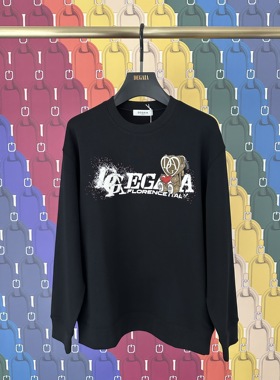 DEGAIA 25秋冬新款 男士创意卡通字母印花薄绒卫衣 DUHBAW211209