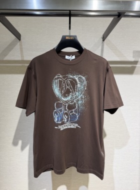 DEGAIA 26春夏新款 男士时尚卡通印花烫钻短袖T恤DUIAAT200602