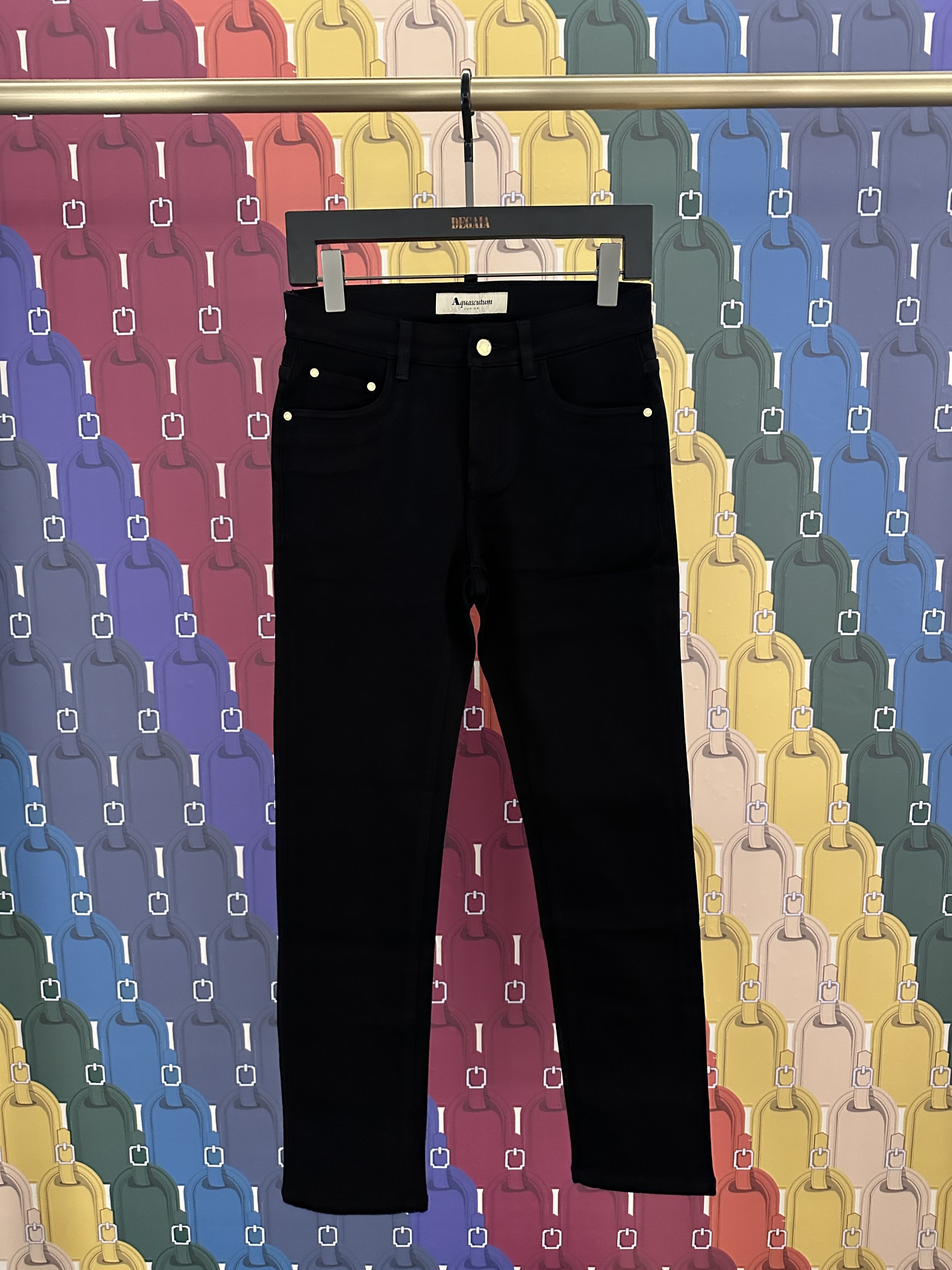 Aquascutum 25秋冬新款 男士时尚后口袋绣标薄绒牛仔裤AQ55610279