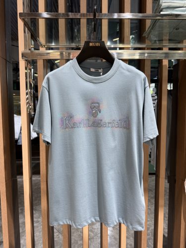 Karl Lagerfeld男装26夏季新款字母印花烫钻短袖T恤1K1G30602168