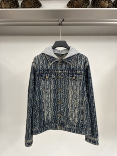 花版 PIERRE 男士 25秋冬新款 连帽牛仔夹克881G313502 PIERUCCI