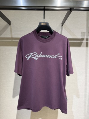 John Richmond 26春夏新款 男士领口针织字母印花T恤JUIAAT200299