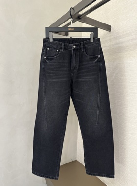 DEGAIA 25秋冬新款 男士后口袋logo印花休闲牛仔裤DUHBAN160012