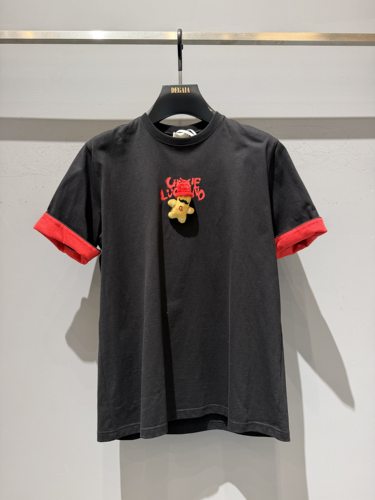 Charlie Luciano 姜饼人玩偶标识印花短袖T恤圆领宽松休闲上衣潮