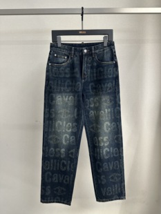 字母滿印花牛仔褲 Cavalli CM052E3029 時尚 男士 CLASS 25秋冬新款