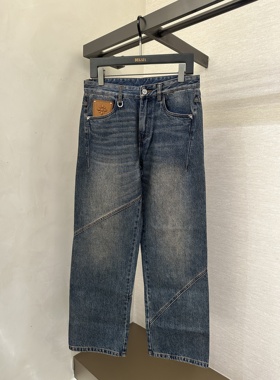 John Richmond 25秋冬新款 男士做旧水洗直筒牛仔裤JUHBAN161130