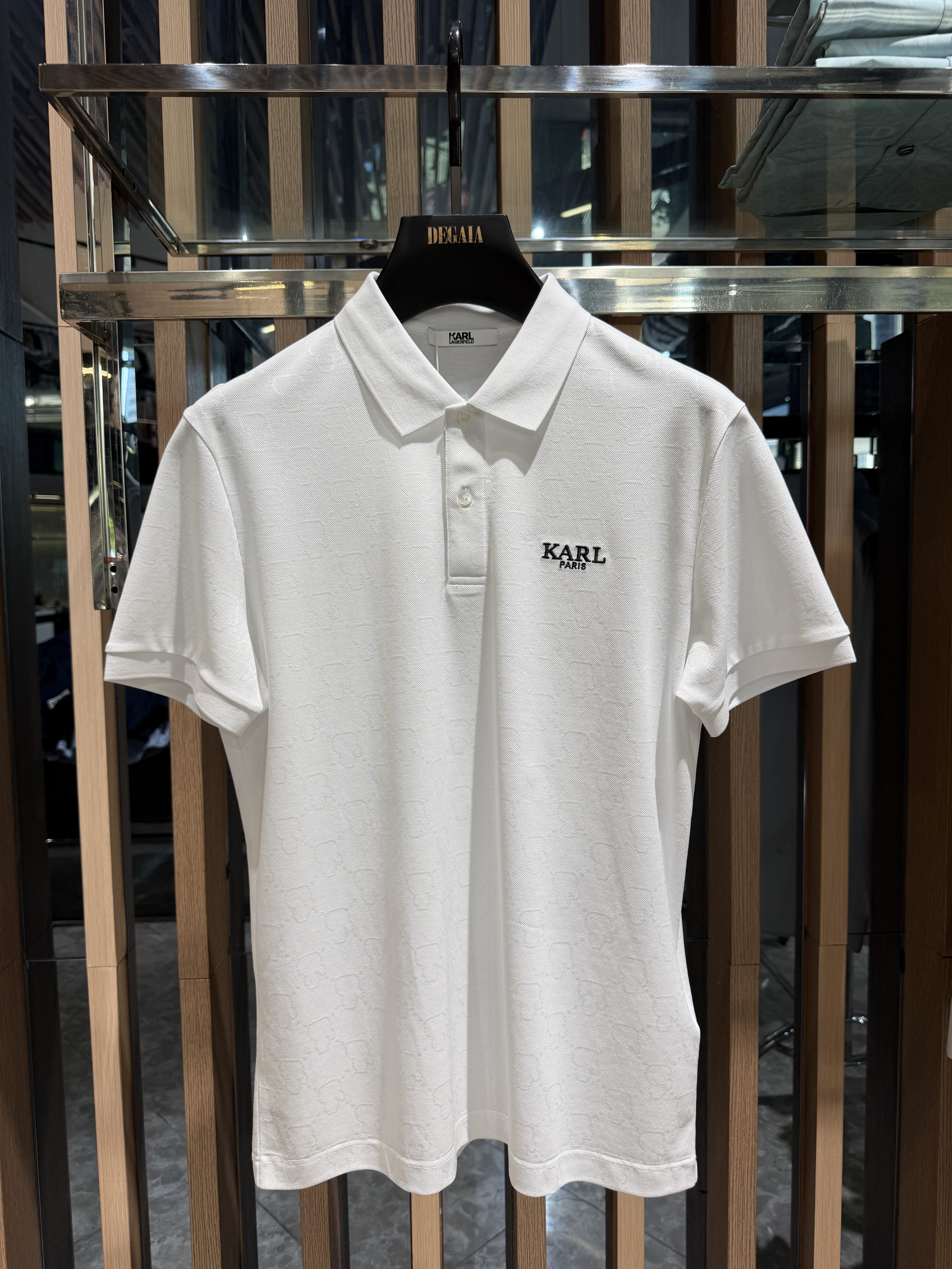 Karl Lagerfeld男装26夏季新款字母刺绣短袖Polo衫1K1G30606026