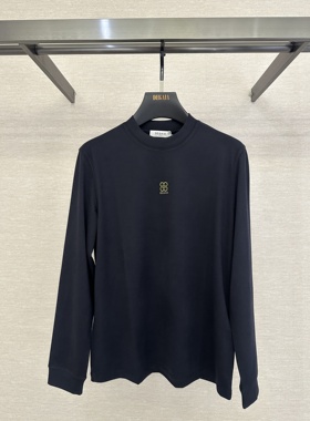DEGAIA 鼎锋秋冬推荐 男士时尚字母logo刺绣长袖T恤 DUGBAT193796