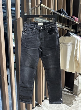 WE11DONE PRAIS 25秋冬新款 男士腰头字母刺绣牛仔裤WEKB64914425