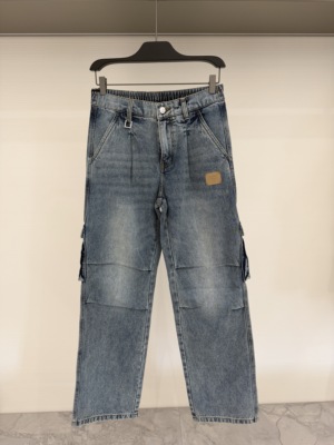 Cavalli Class 26春夏新款 男士口袋装饰直筒牛仔裤CM052F1536