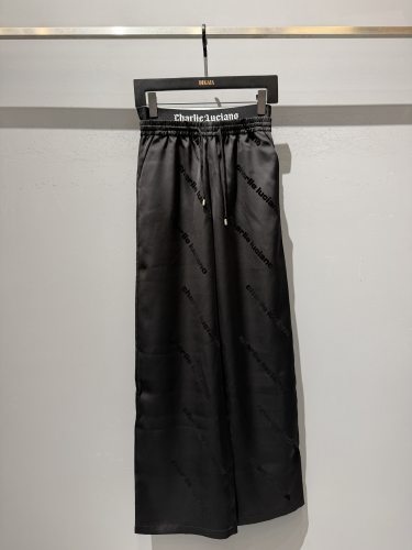 Charlie Luciano 孙雪宁同款标识抽绳长裤夏季新款宽松垂感休闲裤