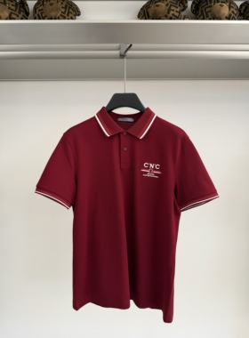 CNC 26春夏新款 男士胸前字母logo刺绣翻领短袖Polo衫 811H262221