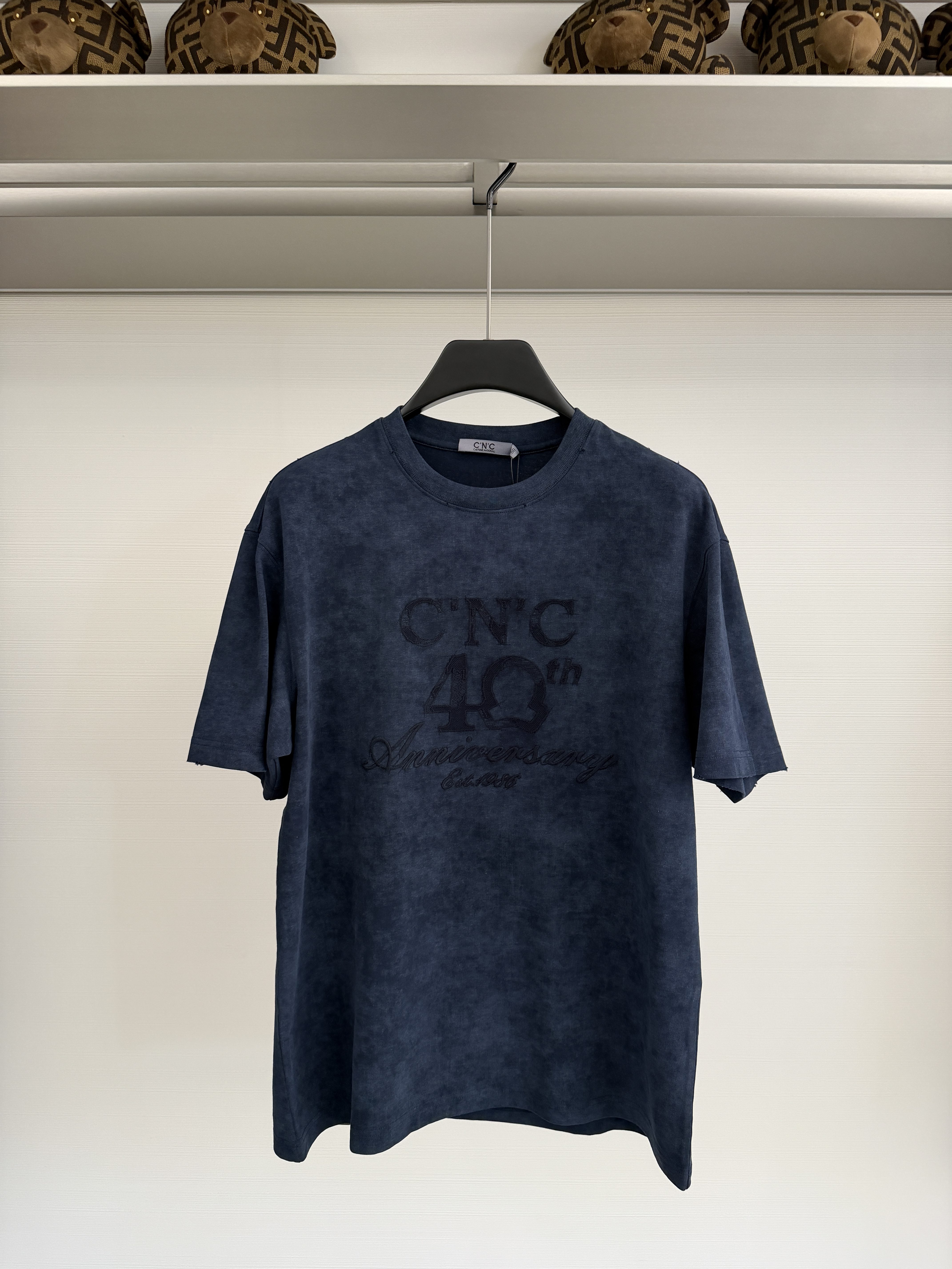 CNC 26春夏新款 男士时尚字母数字刺绣休闲短袖T恤 811H262068