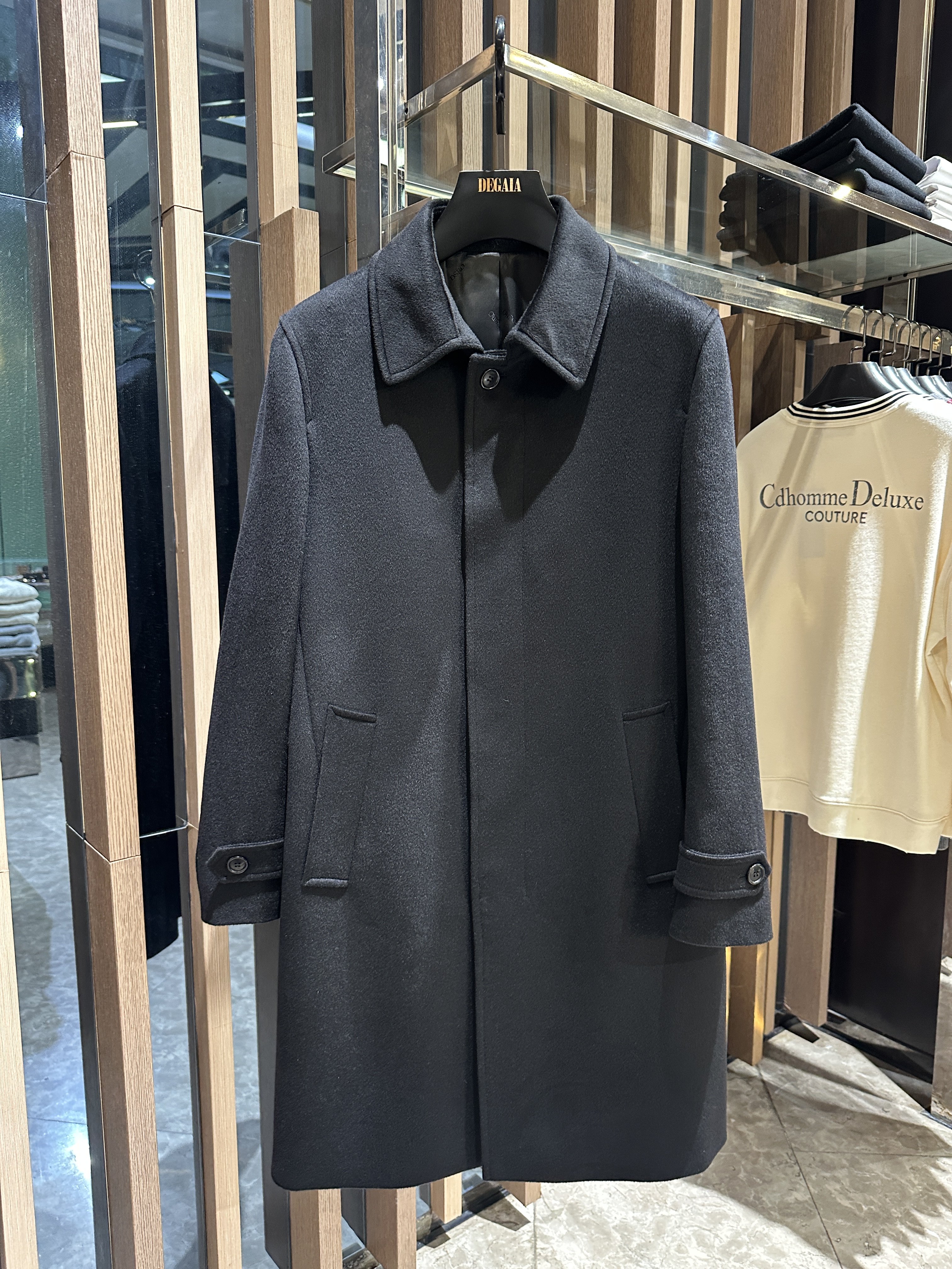 DOSERMO 鼎锋秋冬推荐 男士长款带腰带翻领羊毛大衣 661644620