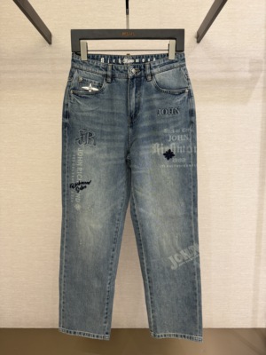John Richmond 鼎锋春夏推荐 男士刺绣印花牛仔裤 JUHAAN131070