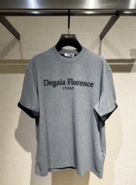 DEGAIA 26春夏新款 男士时尚字母印花休闲短袖T恤 DUIAAT200668