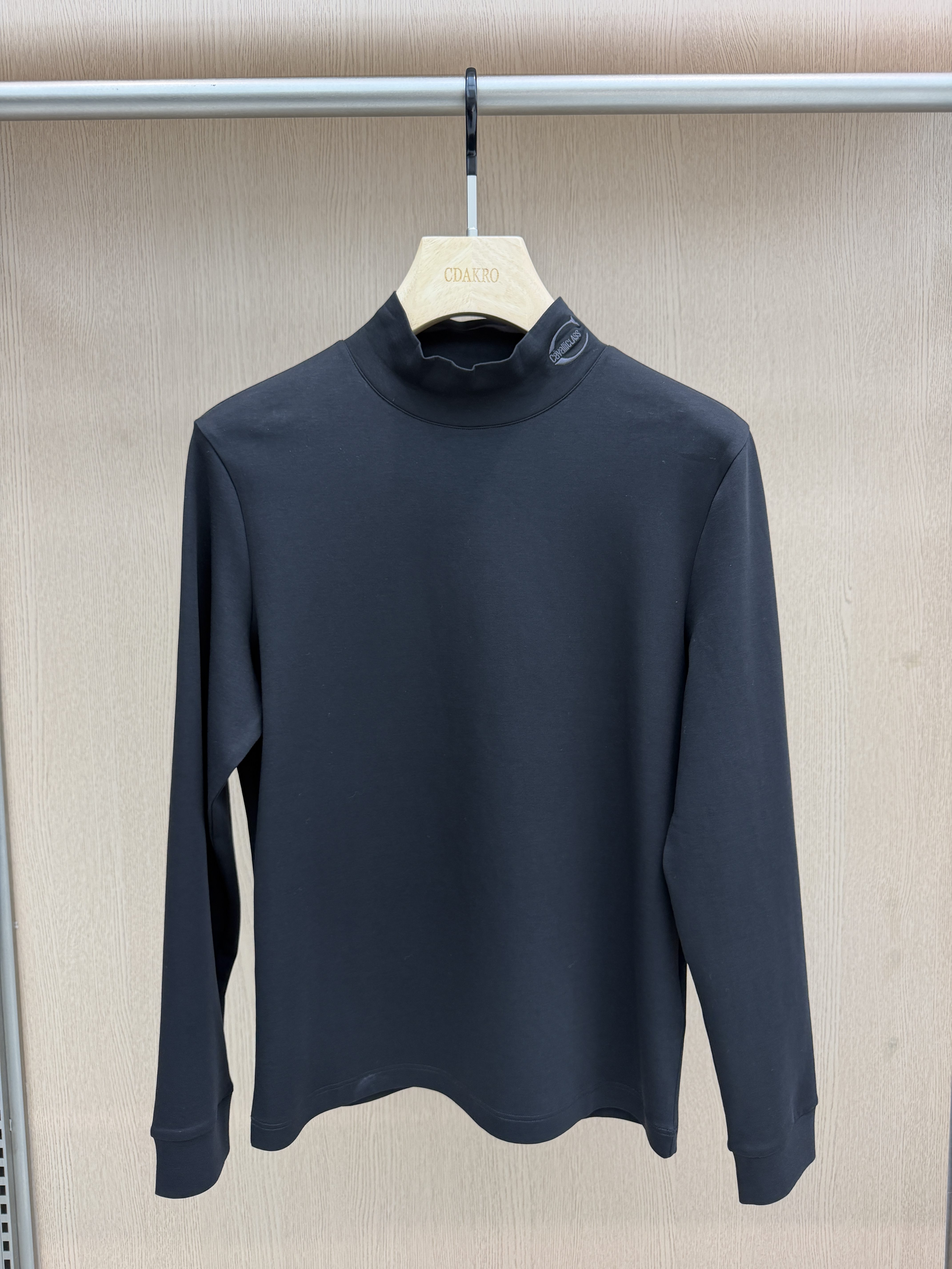 Cavalli Class男装26秋冬新款长袖T恤领口刺绣半高领CM102F3459