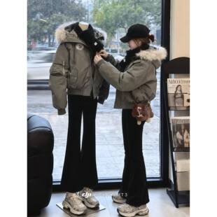 棉衣大毛领棉袄加厚情侣韩系冬装 冬季 外套 派克棉服女2025新款 工装