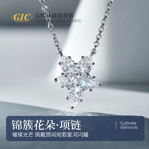 鑫万福PT950铂金cluster项链