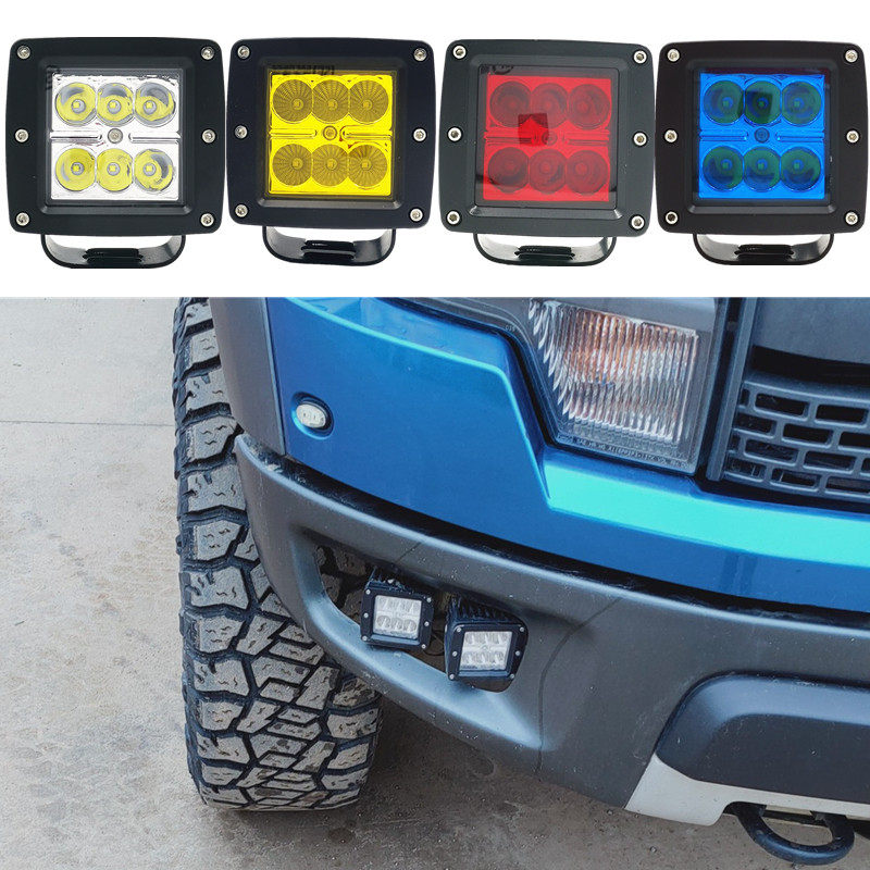 汽车LED射灯越野车皮卡吉普前杠灯牧马人猛禽加装雾灯倒车刹车灯