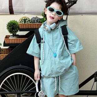 男童潮酷穿搭时尚潮流风小男孩多巴胺痞帅风日系韩系高级感套装夏