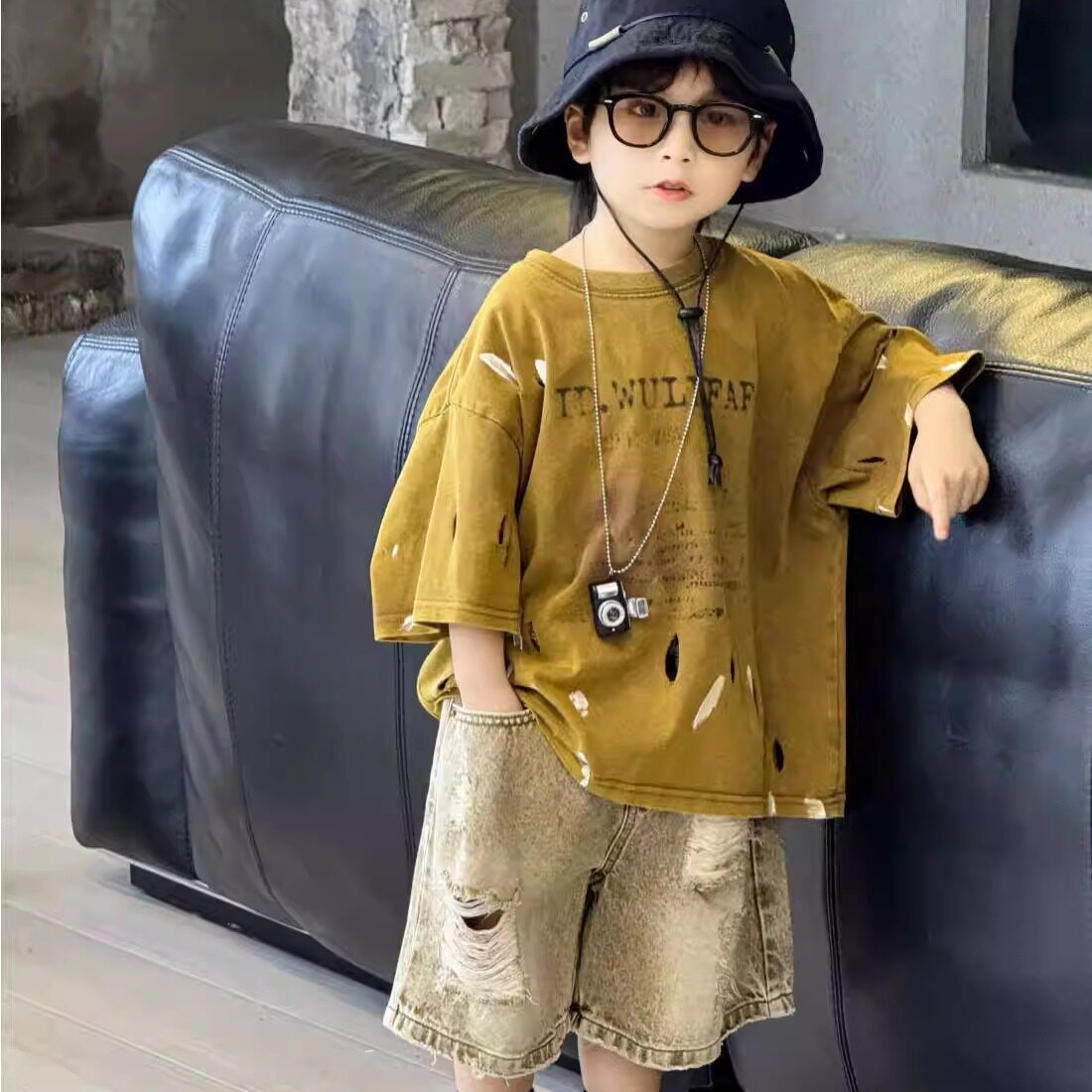 套装男童夏2025新款爆款高级感今年流行衣服一套搭配帅气夏日痞帅
