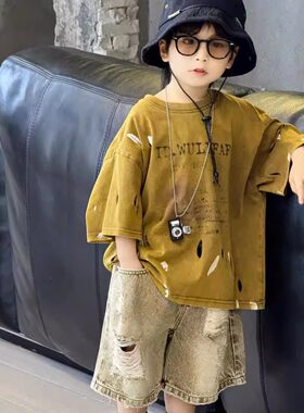 套装男童夏2025新款爆款高级感潮