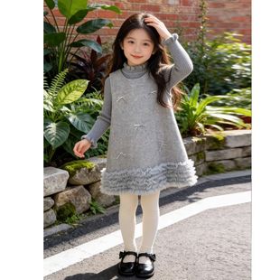 女童冬季穿搭一整套高级感裙子巨超好看韩系2025新款今年流行爆款