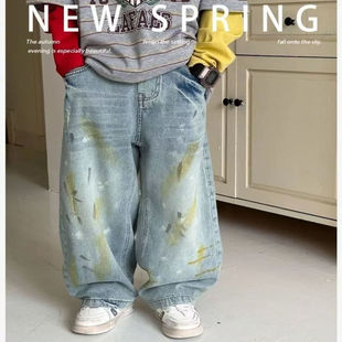 儿童裤子男款秋男童裤子2025新款今年流行爆款早秋外穿牛仔裤小童