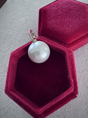 天然感西班牙珍珠18mm点位925银吊坠高级感日常点位简约百搭现货