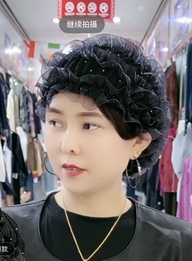 2026新款满天星丝带美人帽印花高级百搭配饰系后花网红帽子