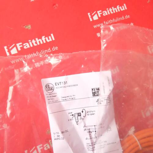 IFM EVT131 易福门连接线 ADOAF032VAS0005E03 M8 3芯 5米