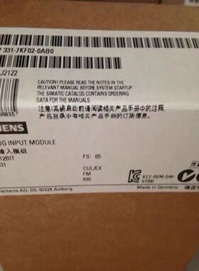 6ES7331-7KF02-0AB0模拟输入 模块