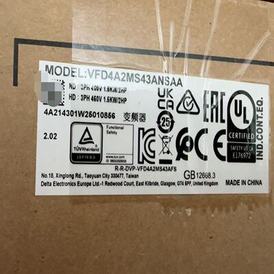 台达变频器VFD4A2MS43ANSAA