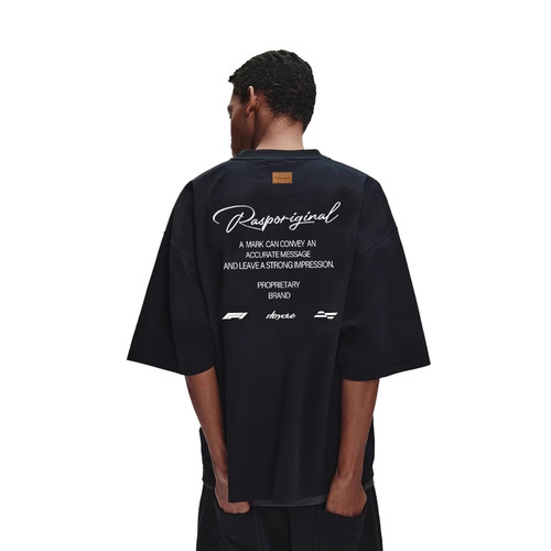 RASP后背文字排版凉感透气短袖夏季国潮牌户外运动情侣水洗T恤男