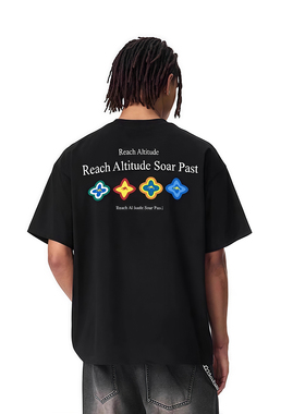 RASP四时之鸟花瓣印花短袖春夏T恤男女新款潮牌上衣美式情侣半袖