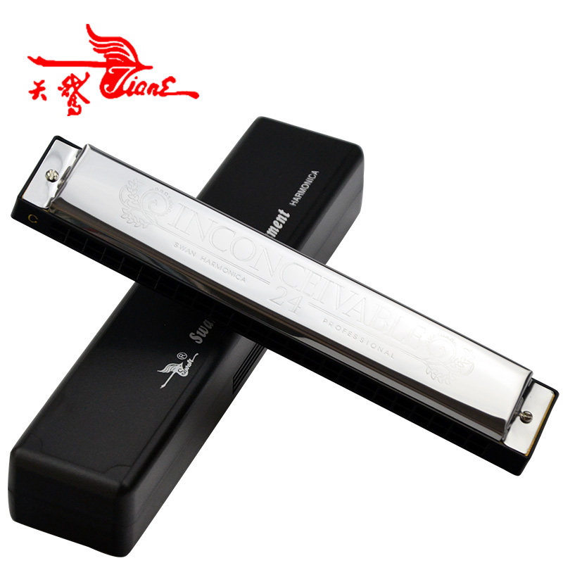 天鹅口琴重音成人初学者学生高级24孔复音#c调a调b调d调e调f调g调