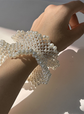 波浪湾湾~ 个性珍珠串珠花边弯弯串珠手链